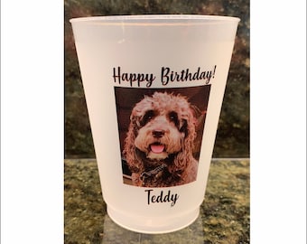 16oz Personalized Frost Flex cups, Party Favors, stadium, Custom, birthday, bachelorette, getaway trip, cocktail, weddings, pet, dogs, cats