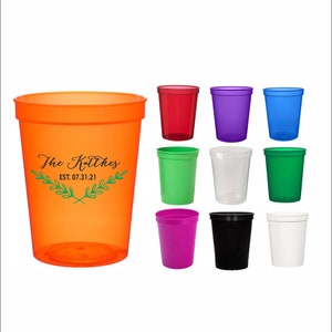 16 oz Personalized Wedding Cups, Party Favors, Stadium Cups, Party Cups, Custom Cups, bachelorette, getaway trip, beach, lake, pool, boat