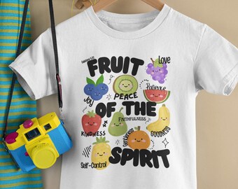Andens frukt-tröja eller sweatshirt för småbarn | Galaterbrevet 5:22-23 Kristen t-shirt och rund hals för småbarn
