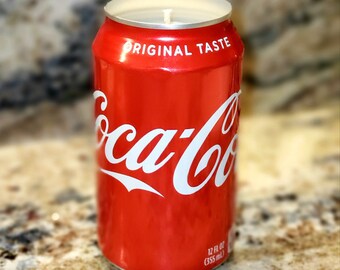 6oz Collectable Embossed Coke Glass Coke Cola Scented Candle SMELLS LIKE COKE