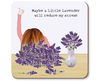 Lavender Coaster | Funny Coaster | Drinks Coaster