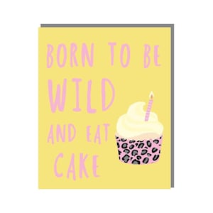 Carte d'anniversaire gâteau sauvage