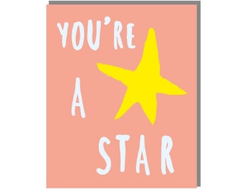 Star Card - Thank You or Congratulations Card