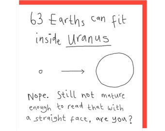 Uranus Birthday Card | Funny Birthday Card