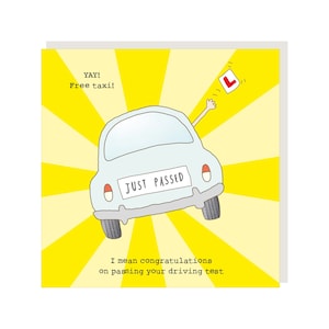 Gefeliciteerd kaart met rijbewijs | Leerlingchauffeur | Nieuw stuurprogramma