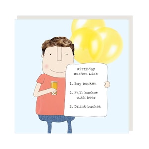 Verjaardagskaart bucketlist jongen | Verjaardagskaart voor hem