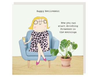 Prosecco Mornings Retirement Card | Funny Retirement Card | Happy Retirement Card