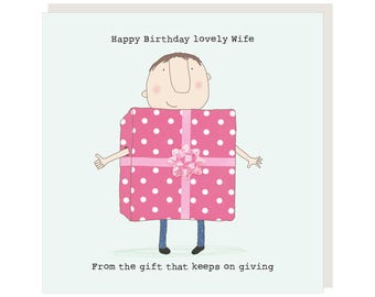 Funny Birthday Card for Wife: Wife Gift