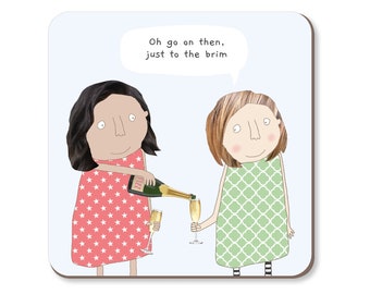Just To The Brim Coaster | Funny Coaster | Gifts for Her