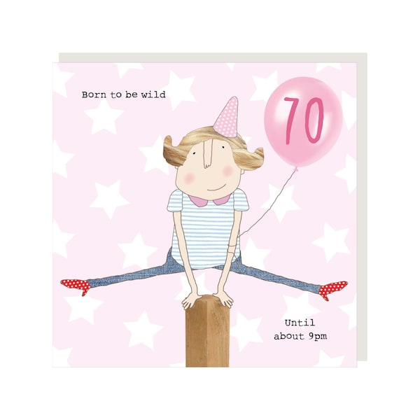 70th Birthday Card | Girl 70 Wild
