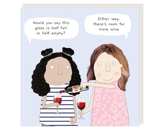More Wine Birthday Card | Funny Birthday Card | Birthday Card for Her