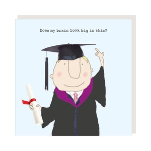 Tarjeta de graduación de Big Brain Boy / Tarjeta de felicitación de graduación