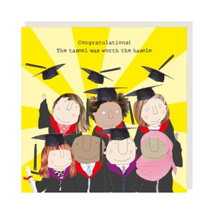 de félicitations pour l'obtention du diplôme à pompon | Carte de fin d'études