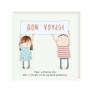 Carte de départ Bon voyage | Carte de départ drôle | Carte d'adieu