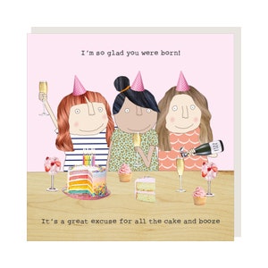 Heureux d'être né carte d'anniversaire | Carte d'anniversaire pour elle