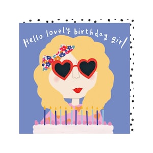 Schöne Mädchen-Geburtstagskarte | Karte zum Geburtstag für Sie