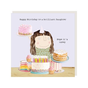 Carte d'anniversaire Cakey fille | Carte d'anniversaire pour fille