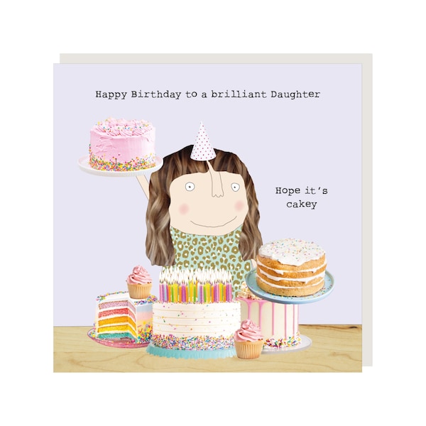 Daughter Cakey Birthday Card | Birthday Card for Daughter