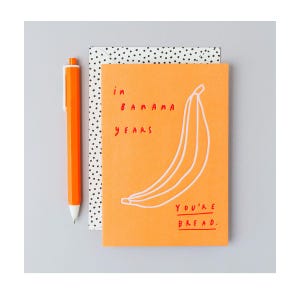 Carte d'anniversaire pain aux bananes