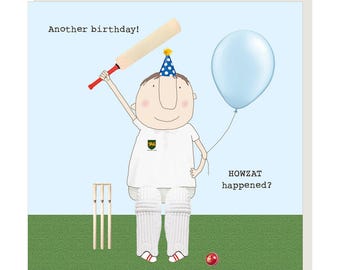 Funny Cricket Birthday Card | Howzat Happened, Card for Him