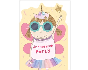 Girl's Birthday Card | Dressed To Party