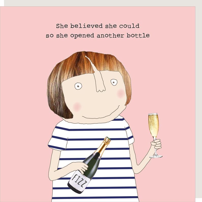 Funny Birthday Card for Her | Bottle of Fizz - Etsy Canada