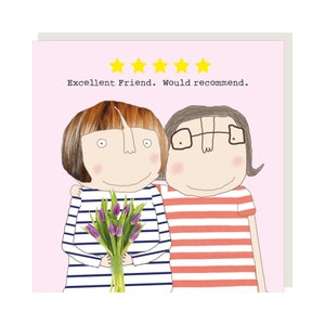 Cartão de felicitações de aniversário de amigo cinco estrelas