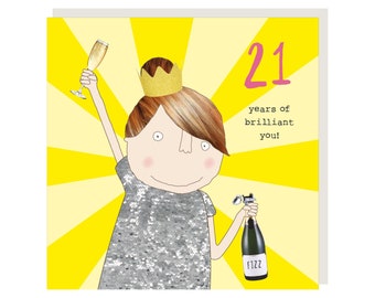 21st Birthday Card girl brilliant you