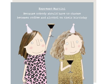 Espresso Martini Birthday Card | Birthday Card For Her