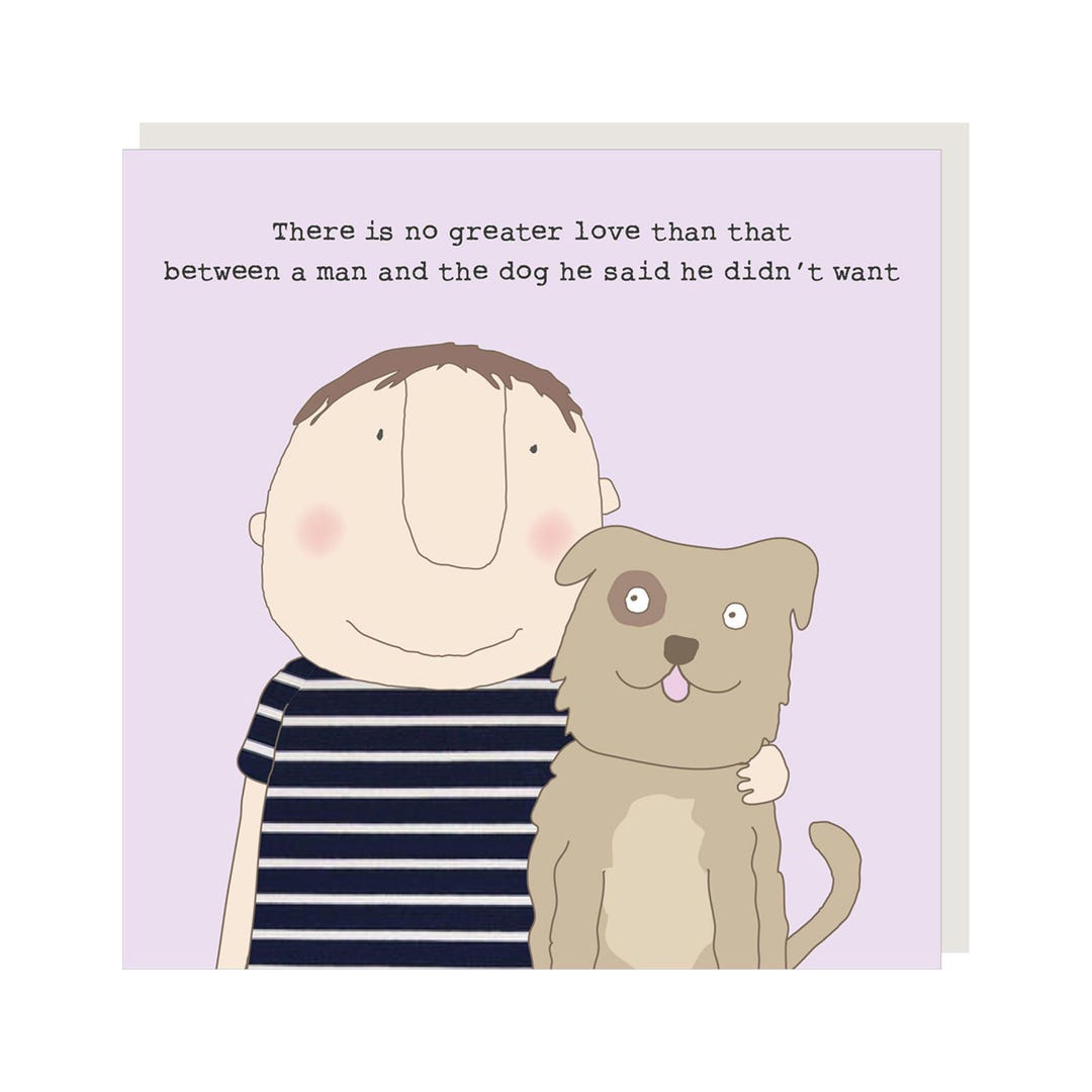 Funny Birthday Card for Him | Man and Dog - Etsy UK