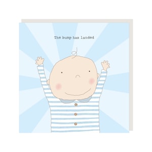 Boy Bump Has Landed New Baby Card | New Baby Boy Card