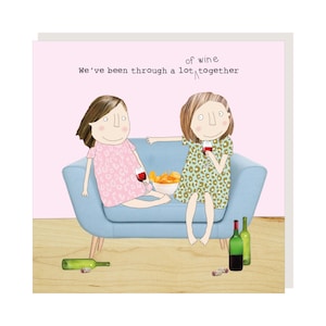 d'anniversaire de vin ensemble | Carte d'anniversaire pour elle