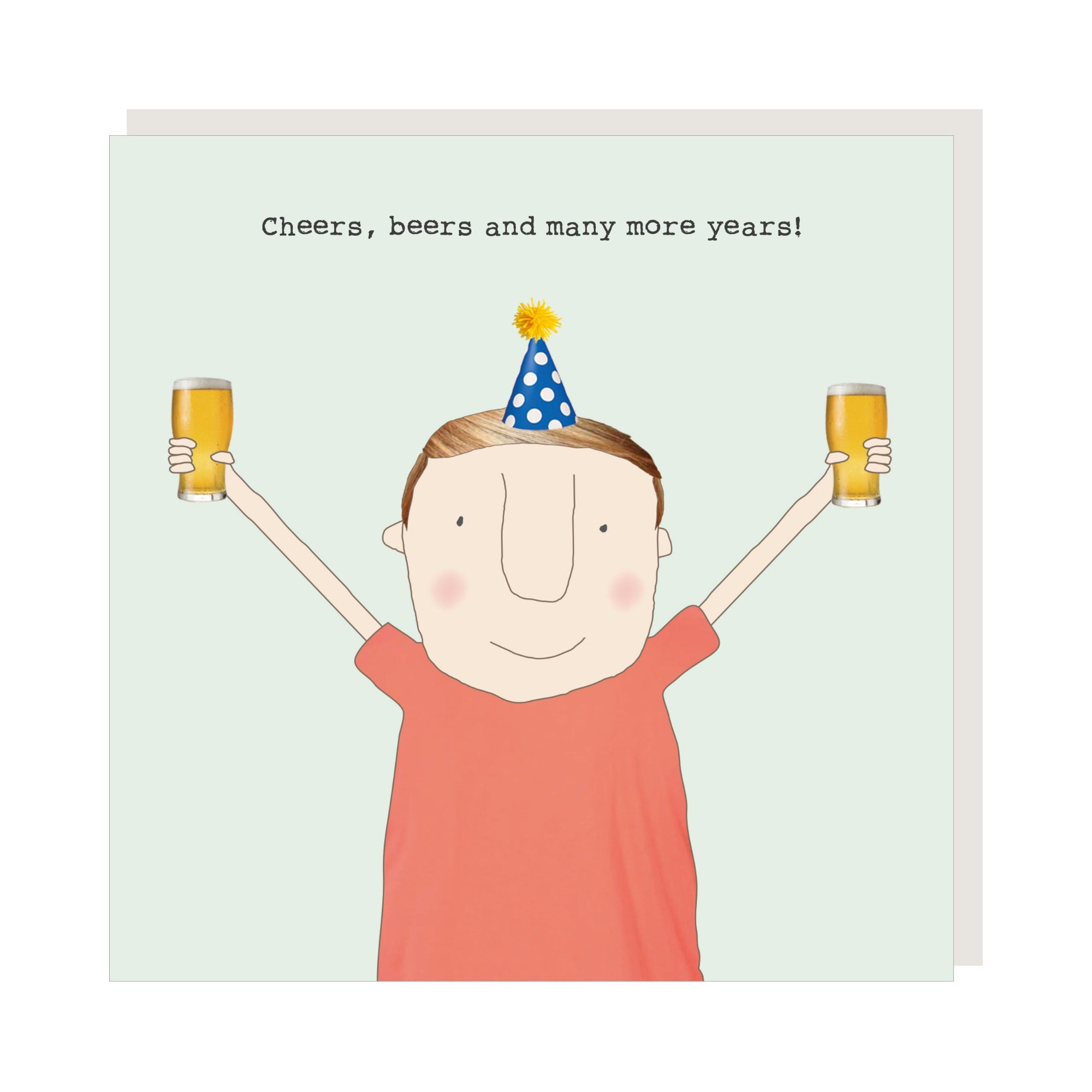 KE Biglietto Di Auguri Divertente – Happy Biersday, Con Bicchiere Di Birra, Formato B6 Con Busta, Made In Germany, Effetto Mica
