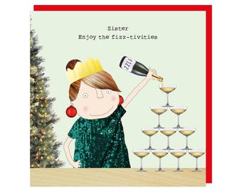 Sister Fizz Christmas Card
