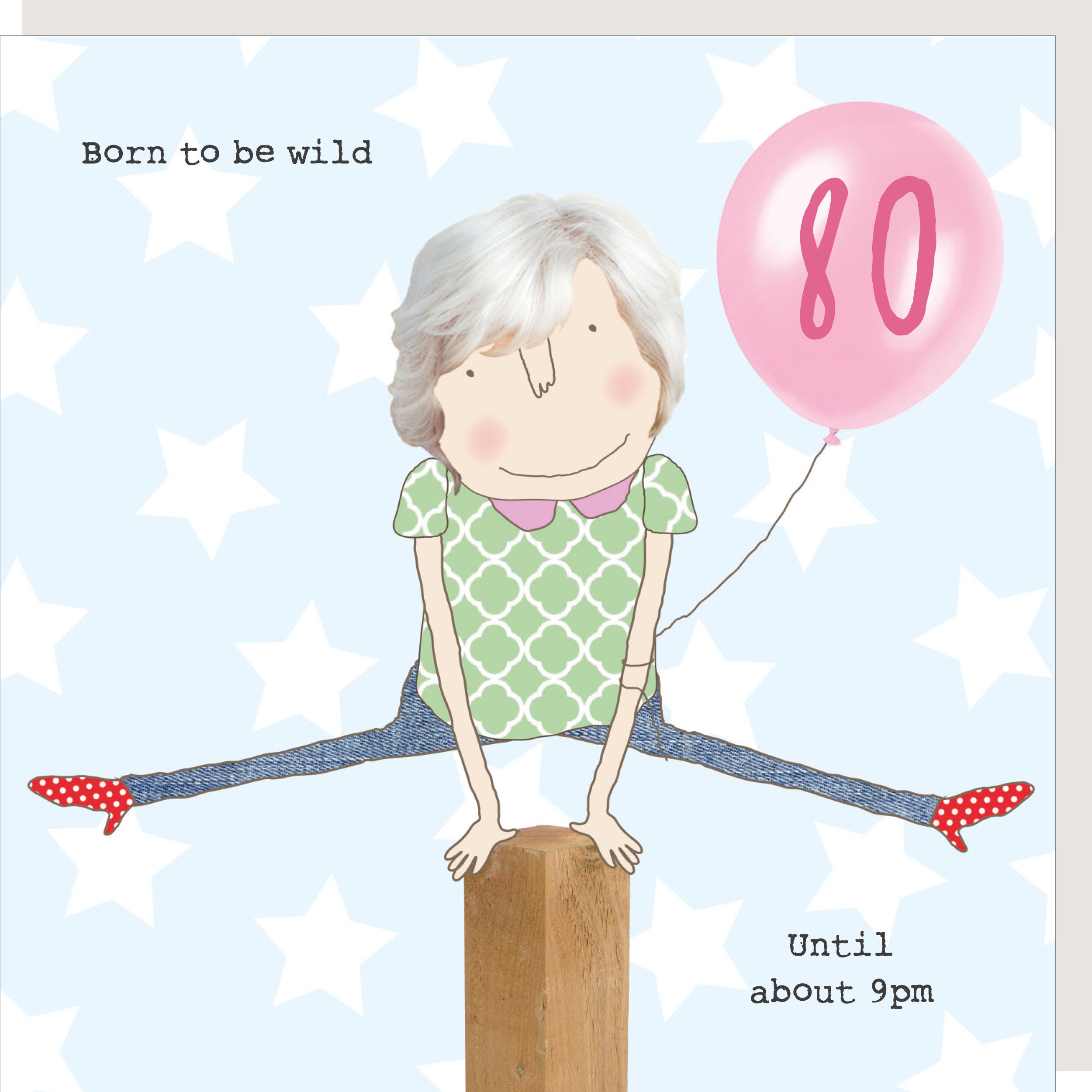 80th Birthday Card "A Knees Up At 80" (Ladies Who Love Life) On