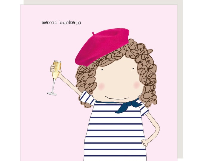 Merci Buckets Greetings Card Etsy UK
