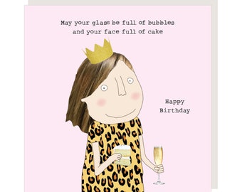 Bubbles & Cake Birthday Card