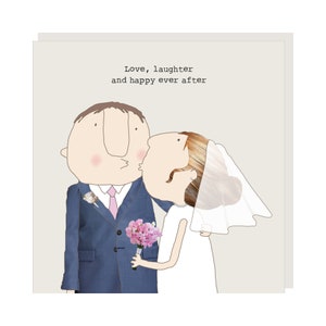 Carte de mariage rire d'amour | Carte de félicitations pour mariage | Carte de mariage