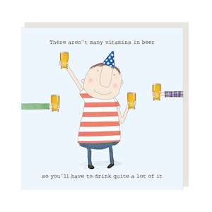 d'anniversaire de vitamines de bière | Carte d'anniversaire pour lui