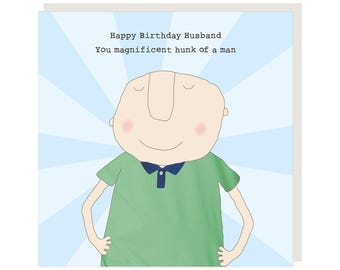 Funny Birthday Card for Husband- Husband Hunk