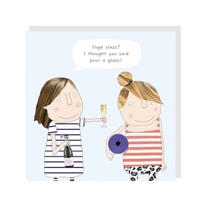 d'anniversaire de cours de yoga | Carte d'anniversaire amusante pour elle | Carte de yoga