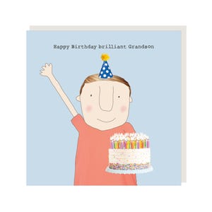 Carte d'anniversaire brillante de petit-fils | Carte d'anniversaire pour petit-fils