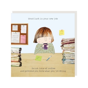 New Job Girl Good Luck Karte | Lustige neue Job Karte | New Job Glückwunschkarte