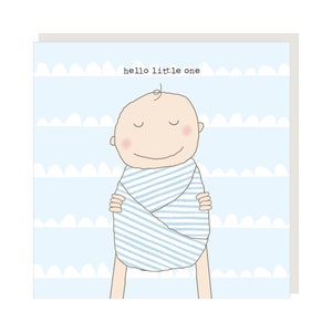 Hello Baby Boy Greetings Card