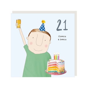 Carte 21e anniversaire garçon 21 bières