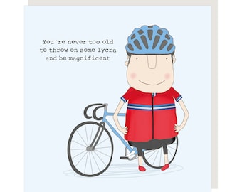 Lycra Man Birthday Card | Funny Birthday Card for Him