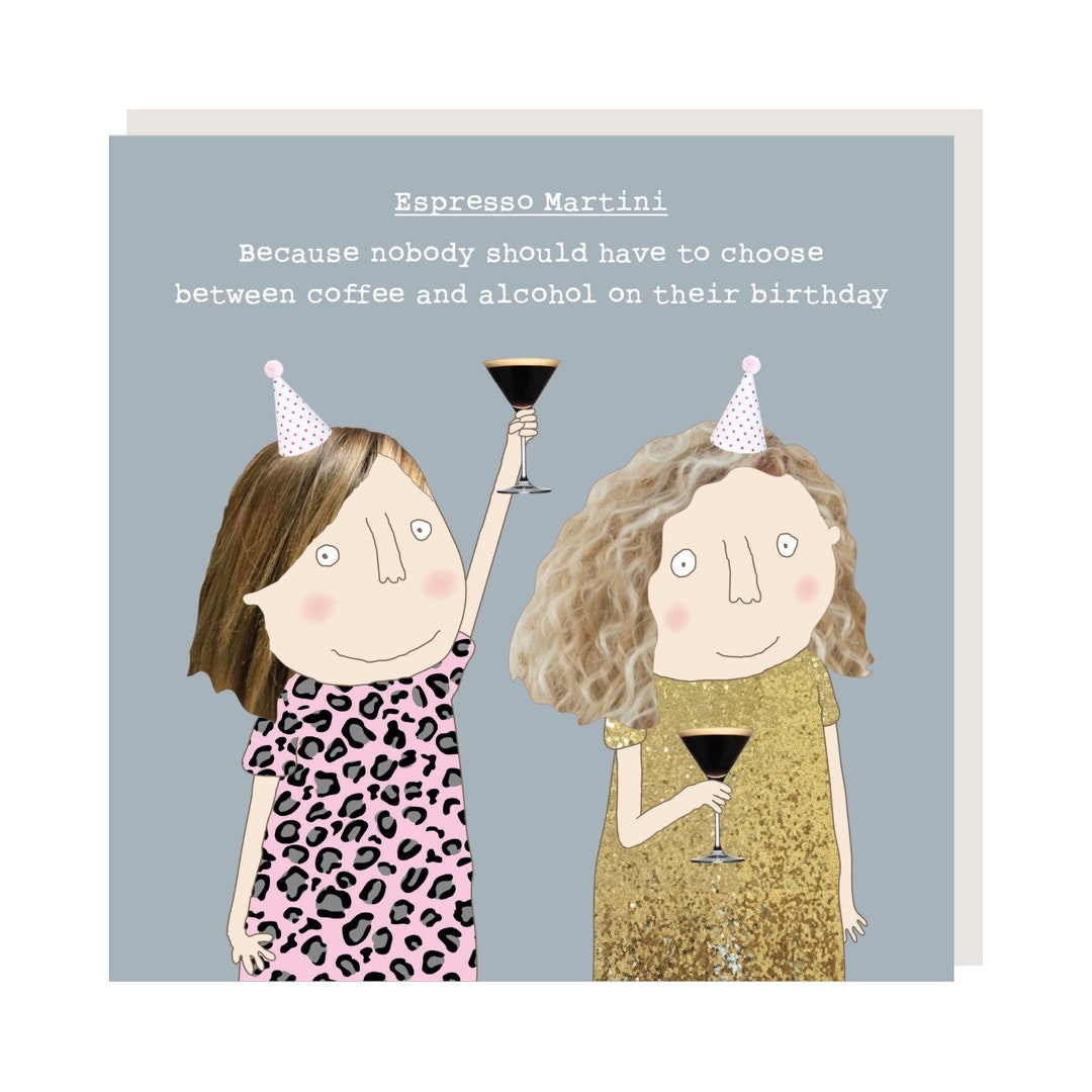Espresso Martini Birthday Card Birthday Card for Her - Etsy