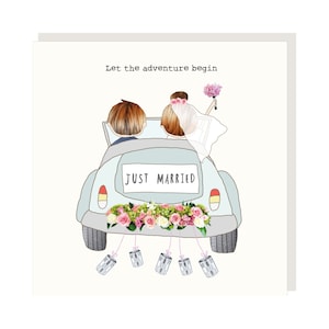 Biglietto d'auguri per matrimonio avventuroso