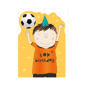 Biglietto d'auguri per bambini a tema calcio