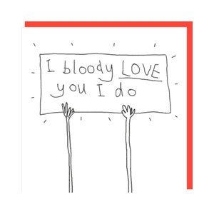 Blutige Liebe dich Karte